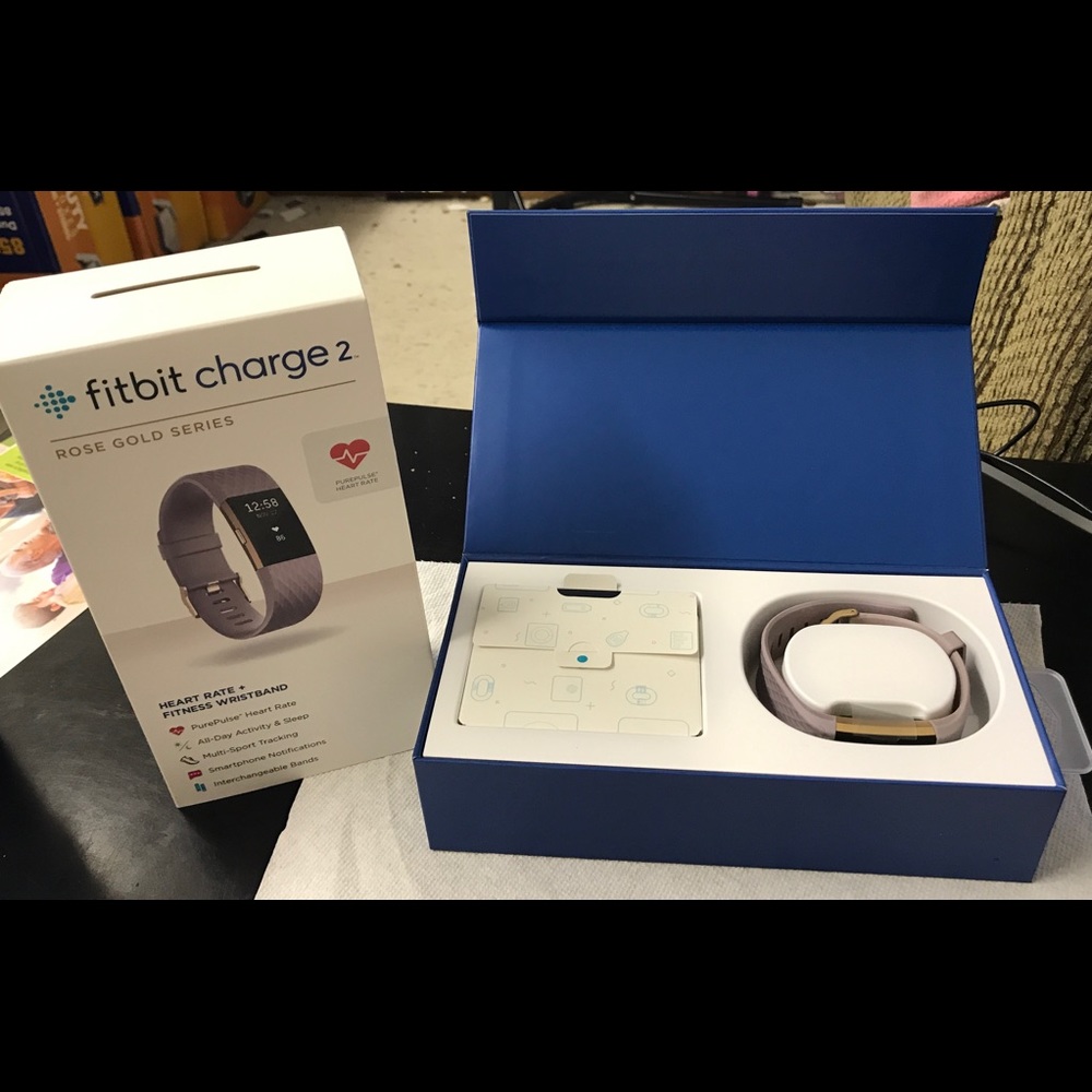 Fitbit charge 2 rose gold series lavender band